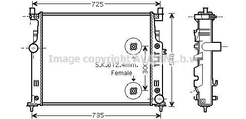 AVA QUALITY COOLING Radiaator,mootorijahutus MS2458